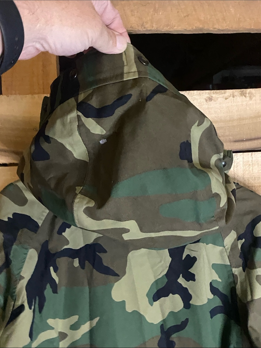US Military cold weather parka woodland Camouflage Jacket size XL full zip hood - Picture 5 of 7